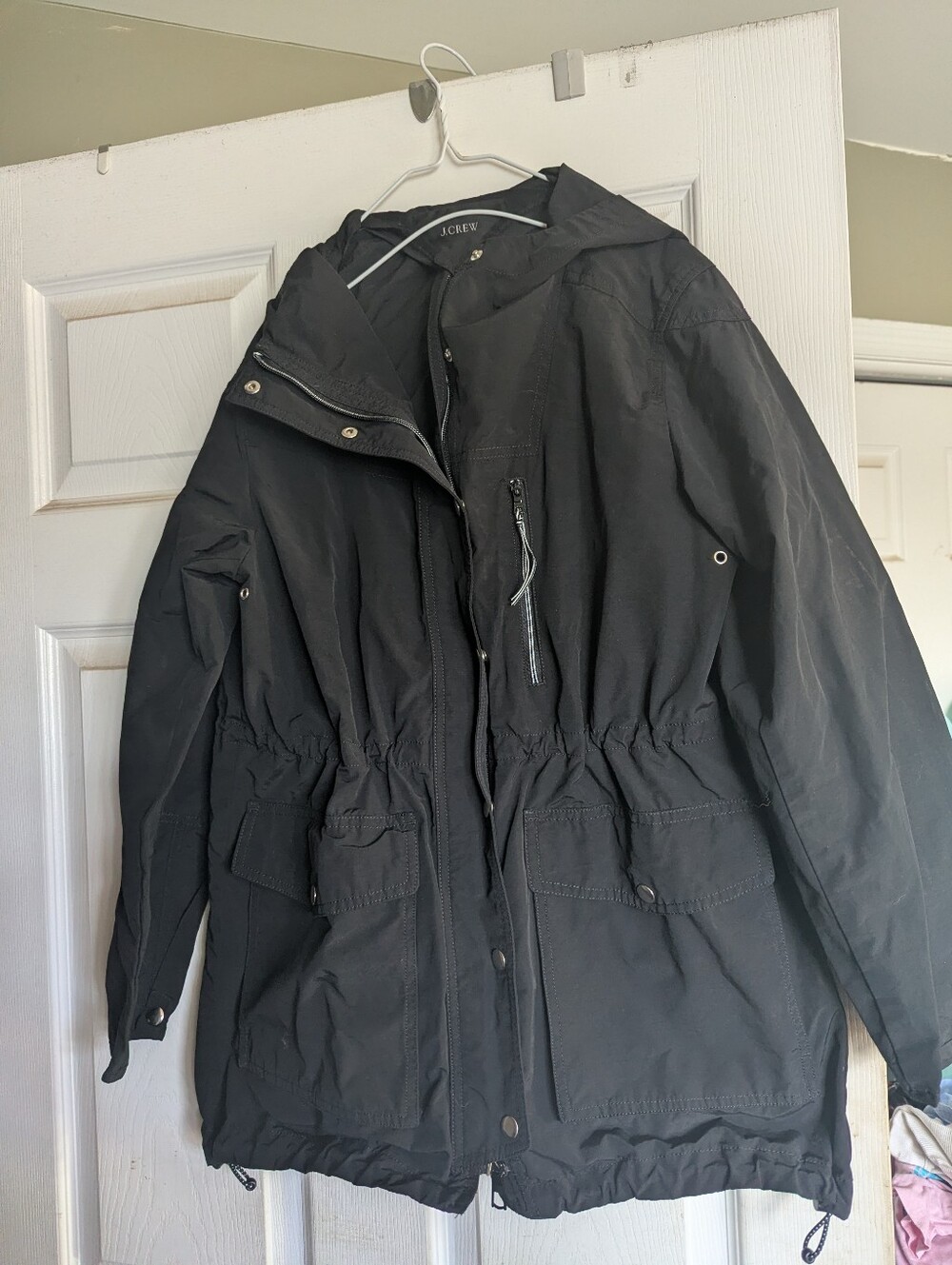 J. Crew Black Hooded Field Jacket XS  Womens